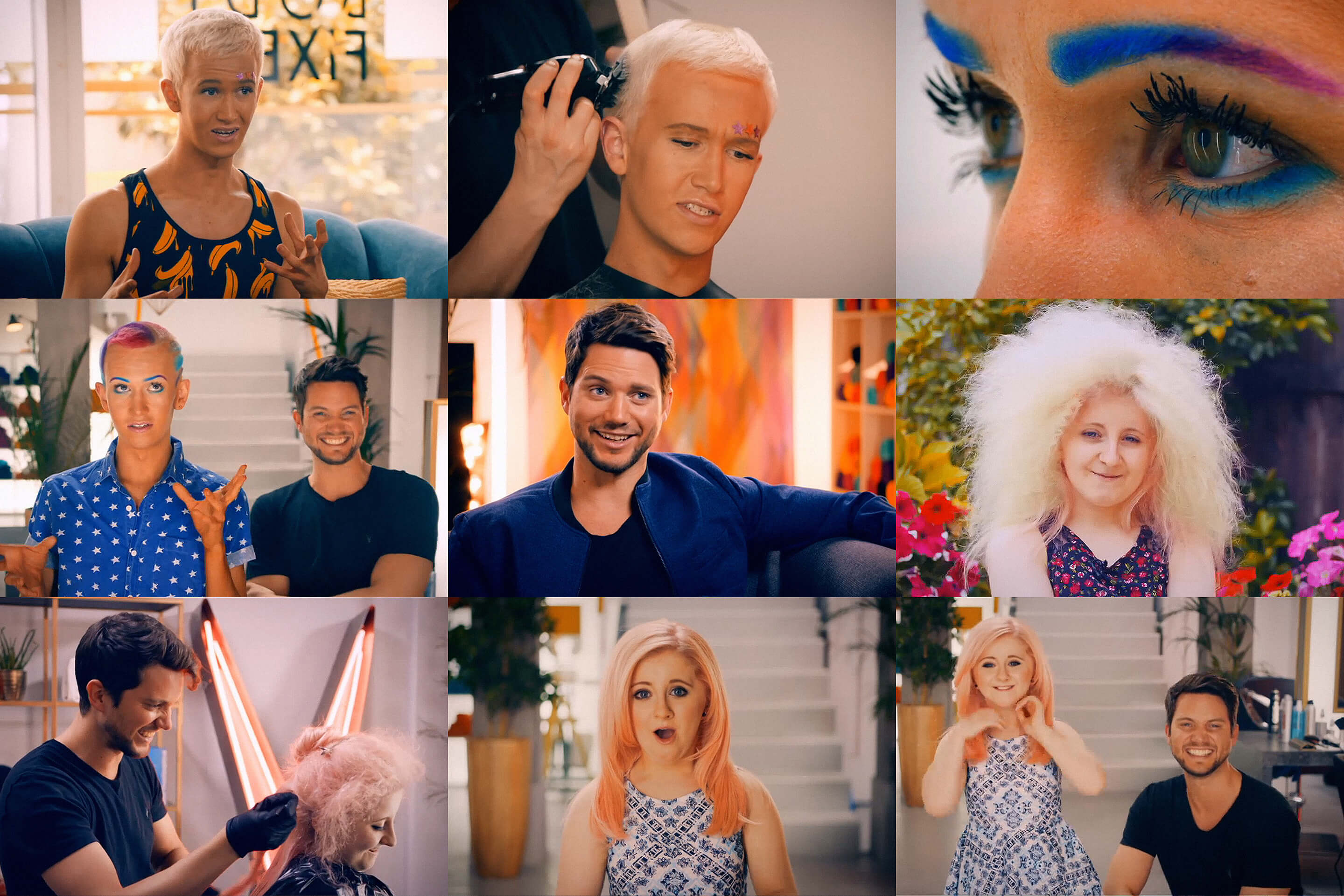 Daniel Granger in E4's Body Fixers creates an array of colourful hair.