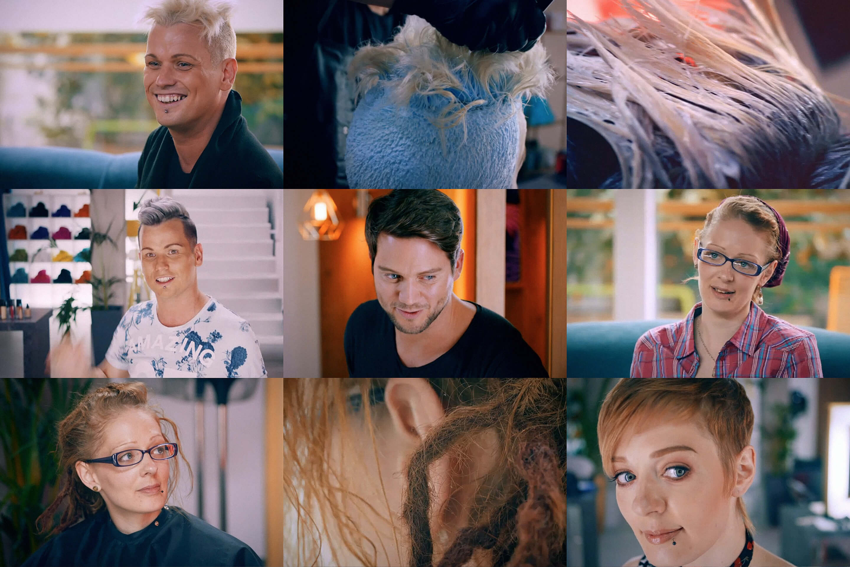 Daniel Granger in E4's Body Fixers creates an array of colourful hair.